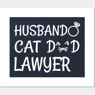 cat dad lawyer Posters and Art